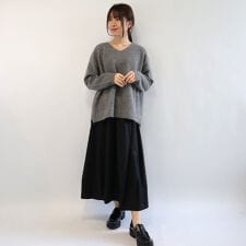 【etre relie】FOX混ゆるVニットプルオーバーニット