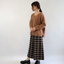 【etre relie】FOX混ゆるVニットプルオーバーニット