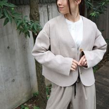 エトレリー(etre relie)の【etre relie】ジャージノーカラーワイドジャケット