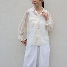 【etre relie】チェックラッセルブラウス