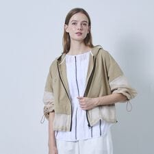 【etre relie】 ポプリンシワ加工ショートブルゾン