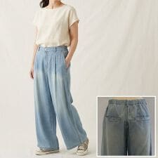 【etre relie】 シアーデニムワイドパンツ