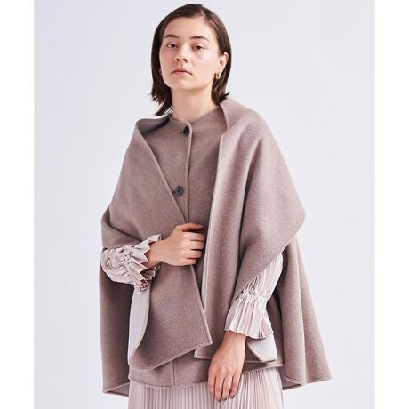 LANVIN en Bleu ランバンオンブルーリバーシブルケープコートポンチョ 