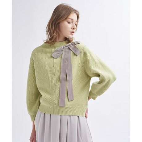 リボンモチーフニット | ランバン オン ブルー(LANVIN en Bleu  