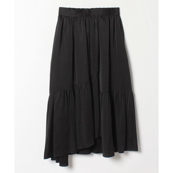 LANVIN ランバンオンブルー オーガニックコットンデニム切替スカート