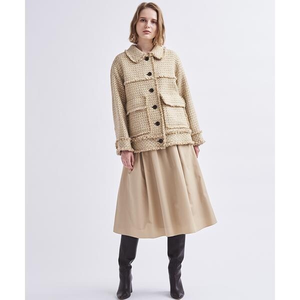 LANVIN en Bleu ツィードオーバーサイズジャケット LANVIN en Bleu（ランバンオンブルー）の「ツィードオーバー
