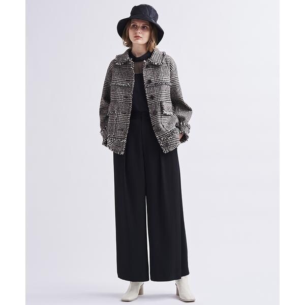LANVIN en Bleu ツィードオーバーサイズジャケット ツィードオーバーサイズジャケット | ランバン オン ブルー