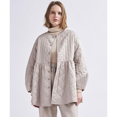 キルティングノーカラージャケット | ランバン オン ブルー(LANVIN en  