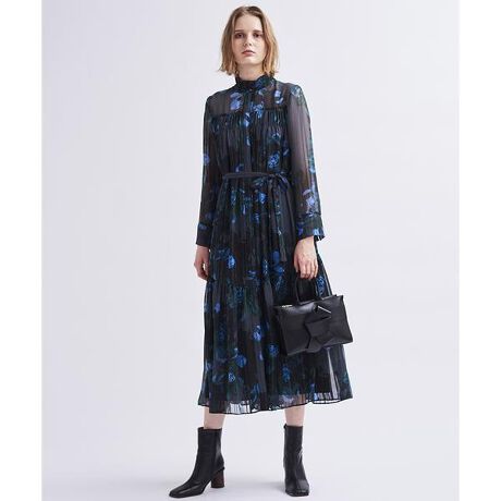 フラワーラメプリントワンピース | ランバン オン ブルー(LANVIN en 
