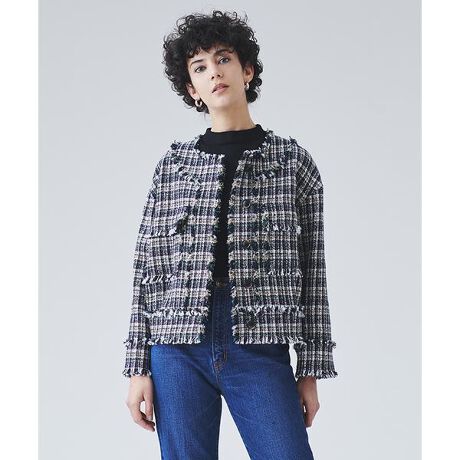 オープンスリーブツィードジャケット | ランバン オン ブルー(LANVIN  