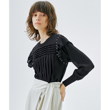 タックフリルニット | ランバン オン ブルー(LANVIN en Bleu) | マルイ 