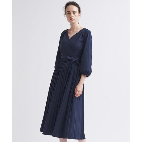 カシュクールプリーツワンピース | ランバン オン ブルー(LANVIN en  