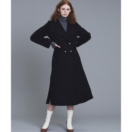 ボアスリーブチェスターコート | ランバン オン ブルー(LANVIN en Bleu 