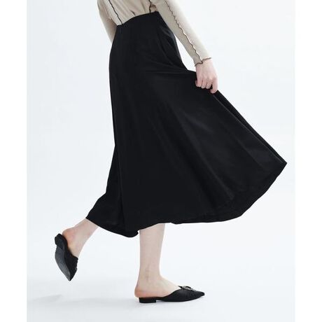 サテンフレアスカート | ランバン オン ブルー(LANVIN en Bleu 