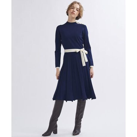プリーツニットワンピース | ランバン オン ブルー(LANVIN en Bleu 