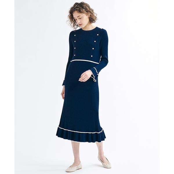 アイレットリブニットワンピース | ランバン オン ブルー(LANVIN