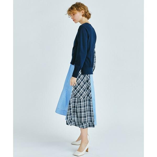 ニットコンビMIXパターンワンピース | ランバン オン ブルー(LANVIN