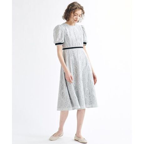 レースパフスリーブワンピース | ランバン オン ブルー(LANVIN en Bleu 