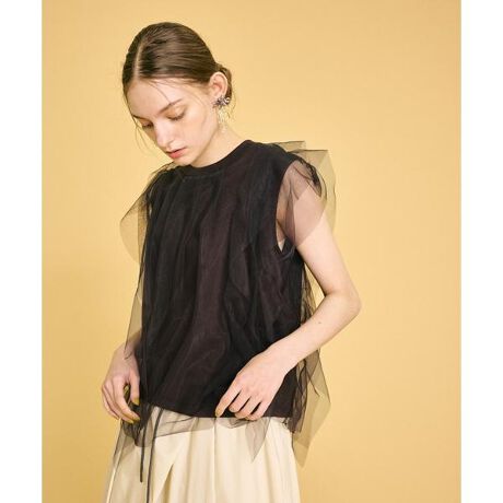 フリルチュールレイヤードカットソー | ランバン オン ブルー(LANVIN 