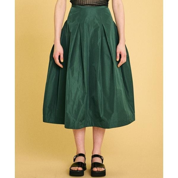 LANVIN en Bleu】アートプリントプリーツスカート(38)