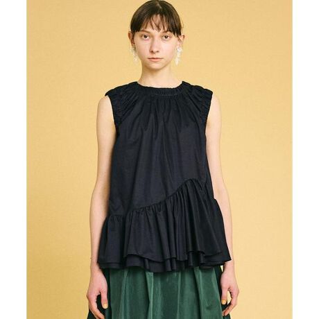 コットンギャザーペプラムブラウス | ランバン オン ブルー(LANVIN en 