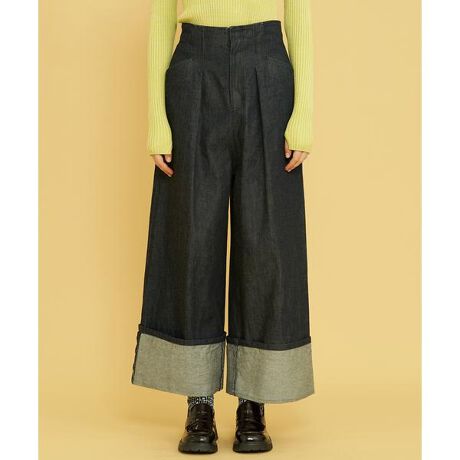 ロールアップワイドデニムパンツ | ランバン オン ブルー(LANVIN en 