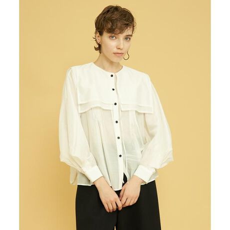スクエアビッグカラーブラウス | ランバン オン ブルー(LANVIN en Bleu 