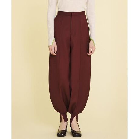 ポリエステルウールカルゼ裾リブパンツ | ランバン オン ブルー(LANVIN 