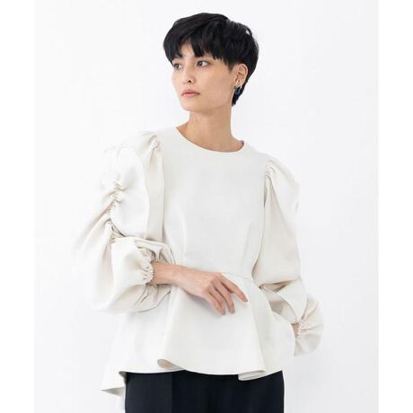 VERY掲載】ウールカルゼフリルブラウス | ランバン オン ブルー(LANVIN 