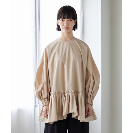 ストレッチブロードギャザーチュニック | ランバン オン ブルー(LANVIN 