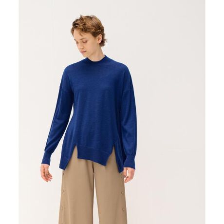 カーブネックイレヘムニット | ランバン オン ブルー(LANVIN en Bleu 