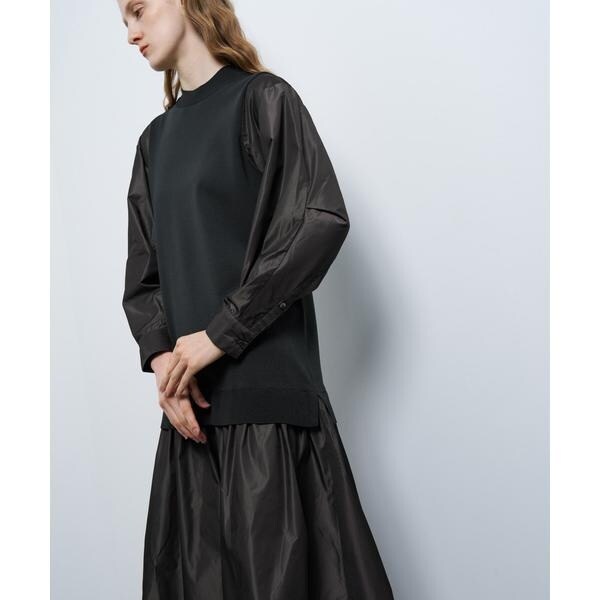 品揃え豊富で タフタコンビニットワンピース | ブルー(LANVIN オン ランバン ワンピース