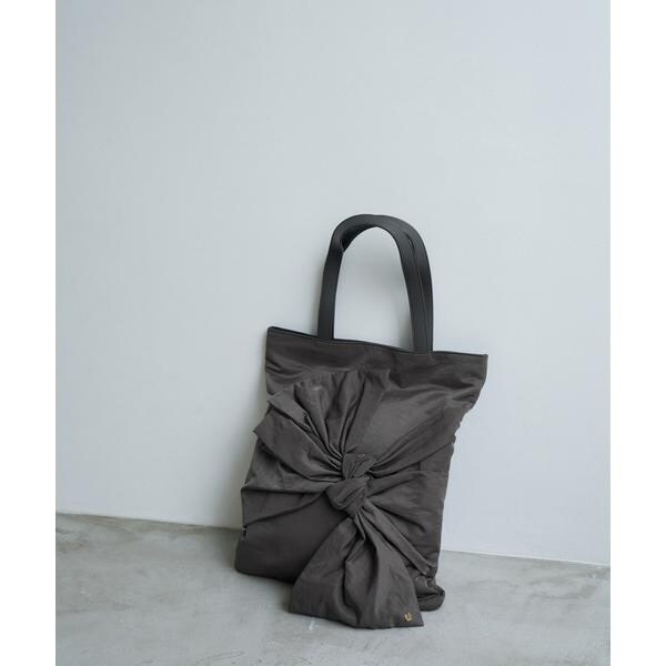 LANVIN en Bleu リボン付きトートバッグ LANVIN en Bleu ニナ 大リボン付き2wayトートバッグM ダーク