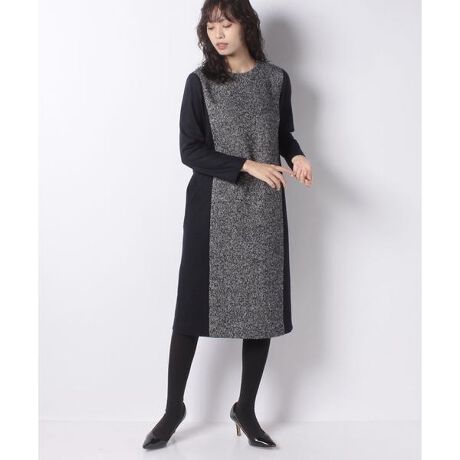 ツイード ジャージー異素材切り替えワンピース レリアン Leilian ファッション通販 マルイウェブチャネル Ca000 567 09 01