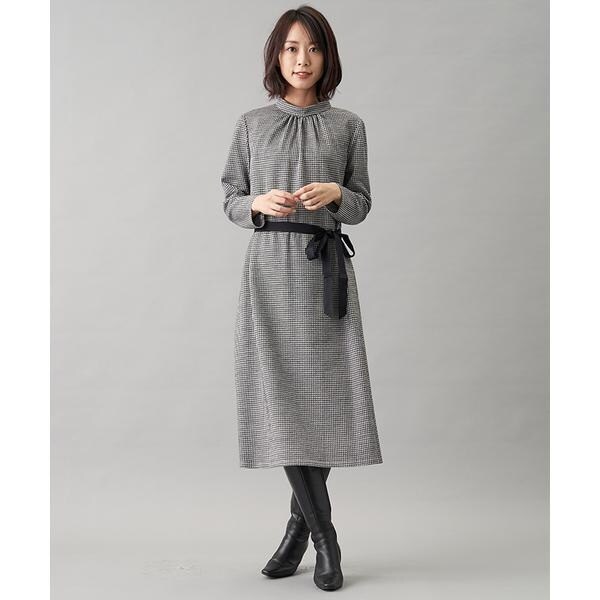 千鳥格子柄ハイネックワンピース | レリアン(Leilian) | マルイウェブ