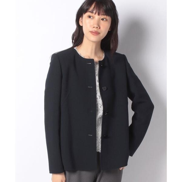 レリアン 13プラス　ノーカラージャケット ノーカラージャケット【Leilian WHITE LABEL】【BOURGE