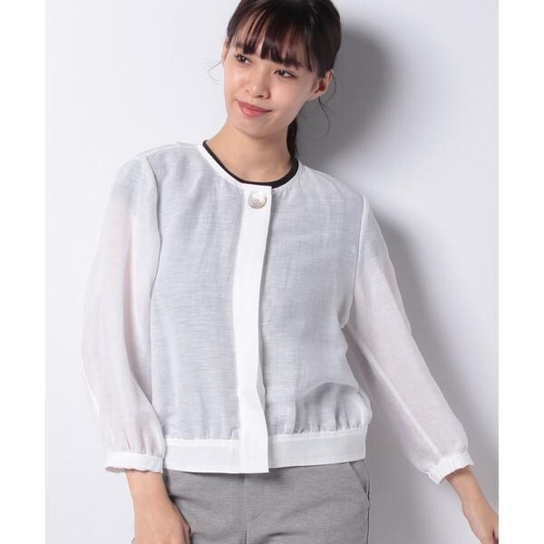 タグ付未使用品☆ レリアン ラメ入りレーヨン麻 ノーカラージャケット 13サイズ タグ付未使用品☆ レリアン ラメ入りレーヨン麻 ノーカラー