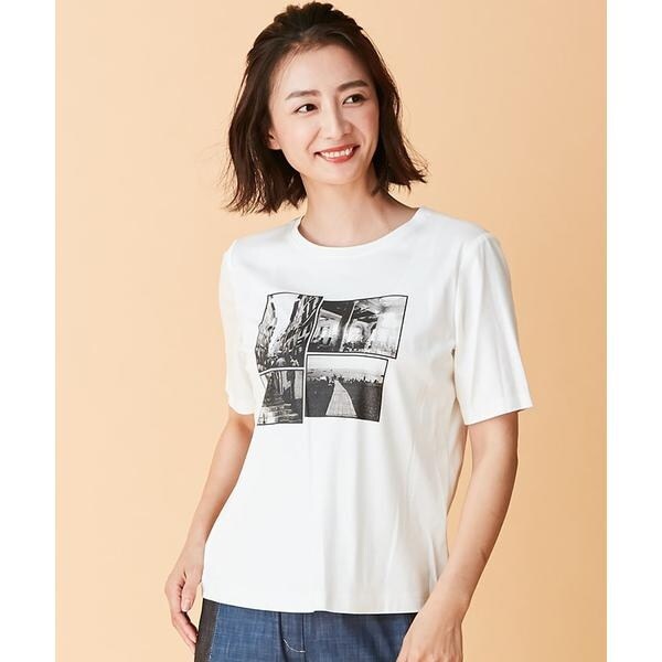 モノクロフォトプリントTシャツ | レリアン(Leilian) | マルイウェブ