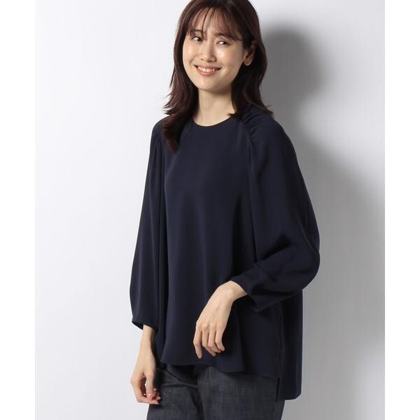 レリアン⭐︎ギャザーが素敵なブラウス 刺繍ギャザーブラウス【Leilian WHITE LABEL】|レリアン