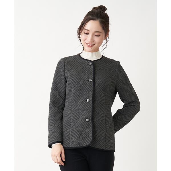 ノーカラージャケット【Leilian WHITE LABEL】 | レリアン(Leilian