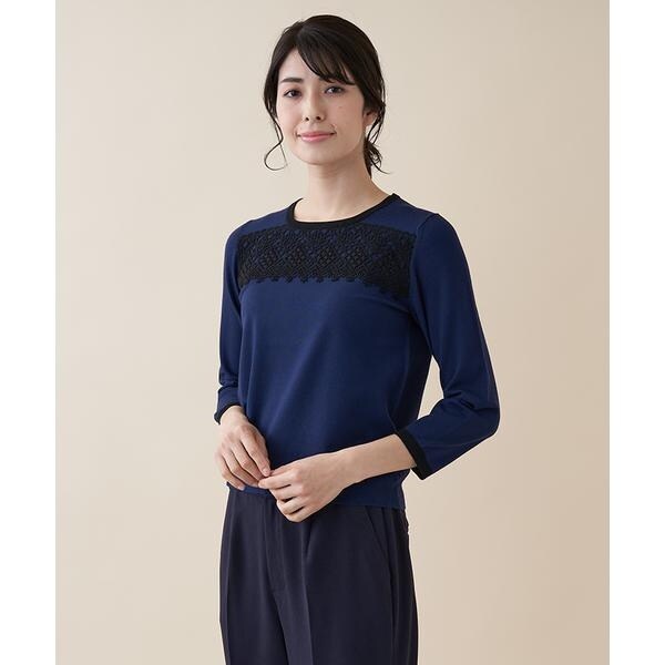 Leilian / レリアン 7分丈Vネックプルオーバー Leilian(レリアン) 七分