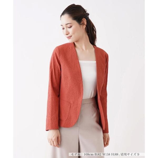 Leilian ホワイト ノーカラージャケット ノーカラージャケット|レリアン | レリアン公式オンラインストア