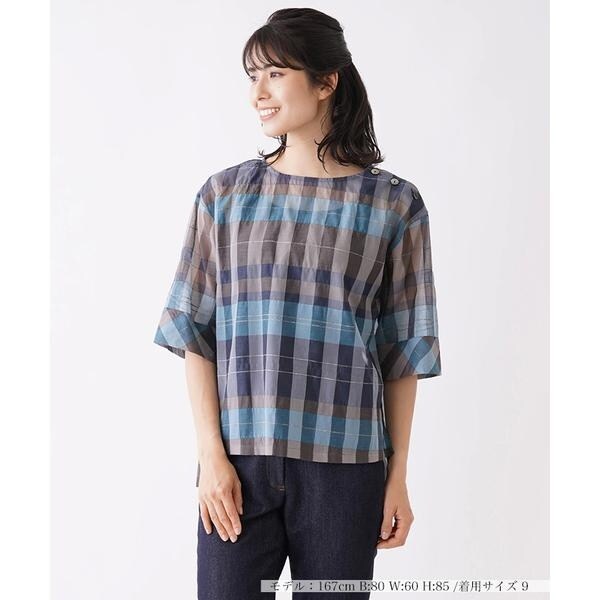 Leilian 水玉柄 レーヨン・麻ブラウス 9 Leilian 水玉柄 レーヨン・麻ブラウス 9