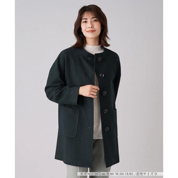 スタンドカラーハーフコート【Leilian WHITE LABEL】 | レリアン