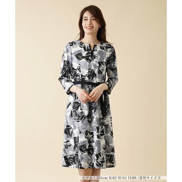 洗えるプリントキーネックワンピース | レリアン(Leilian) | マルイ