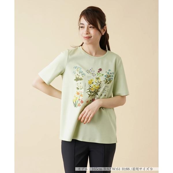 フラワープリントTシャツ【Leilian WHITE LABEL】 | レリアン(Leilian