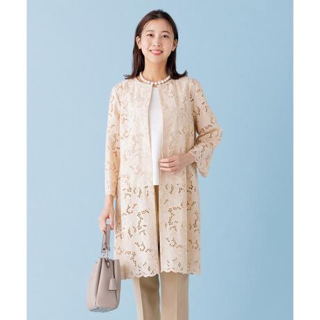 総レースロングジャケット【my Perfect wardrobe】 | レリアン(Leilian 