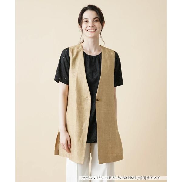 12万　エイココンドウロングベストとスカート/レリアン革バッグ/未使用トップス Vネックロングベスト | レリアン(Leilian) | マルイウェブチャネル