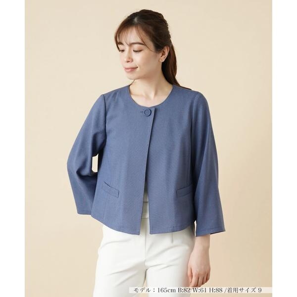 ノーカラージャケット【Leilian WHITE LABEL】 | レリアン(Leilian