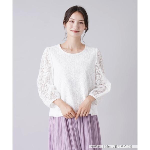 レリアン　レース切替ブラウス レース切替ブラウス | レリアン(Leilian) | マルイウェブチャネル